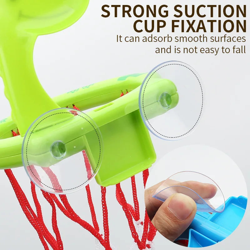 Fleur | Bath Basketball Set | Kids Bath Toy | Suction Cup, Mini Balls