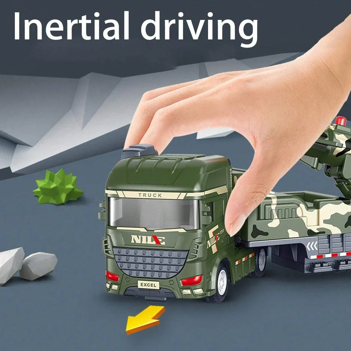Xena | Military Toy Truck | Pull-Back, Light & Sound | Kids 3+