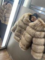 Della | Faux Fur Coat | Women's Glamour Jacket | Soft, Animal-Friendly