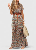 Lena | Maxi Dress Women | Boho V-Neck, Casual Summer | Flowy Long Dress