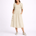Vianne | Midi Dress | Striped, Relaxed Fit | Lightweight, Everyday