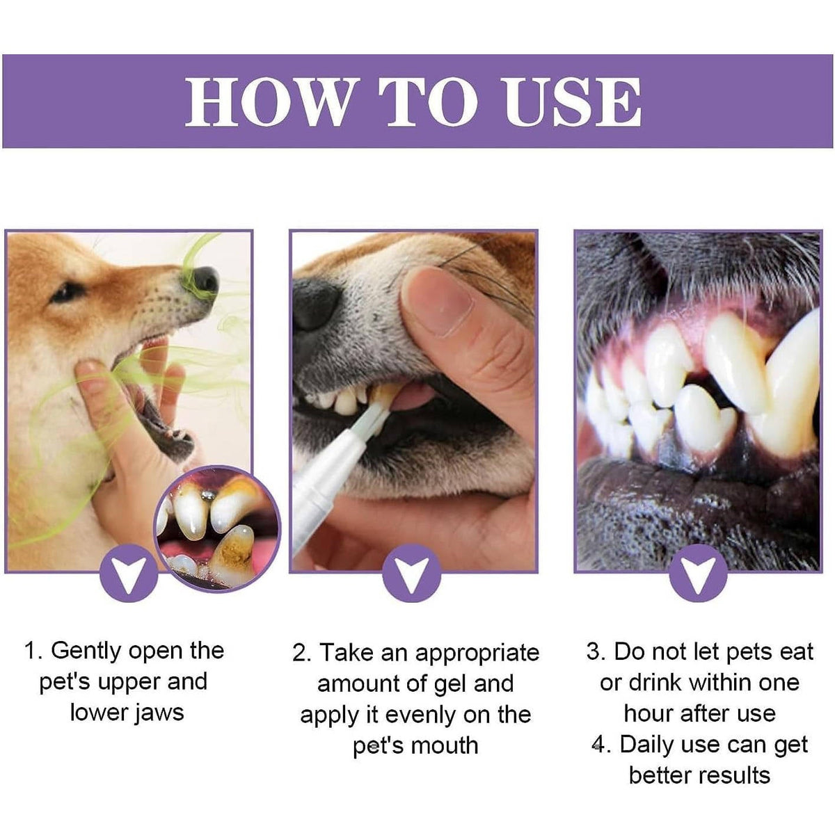 Tessa | Dog Oral Repair Gel | Whitening, Breath Freshening | 3-Pack