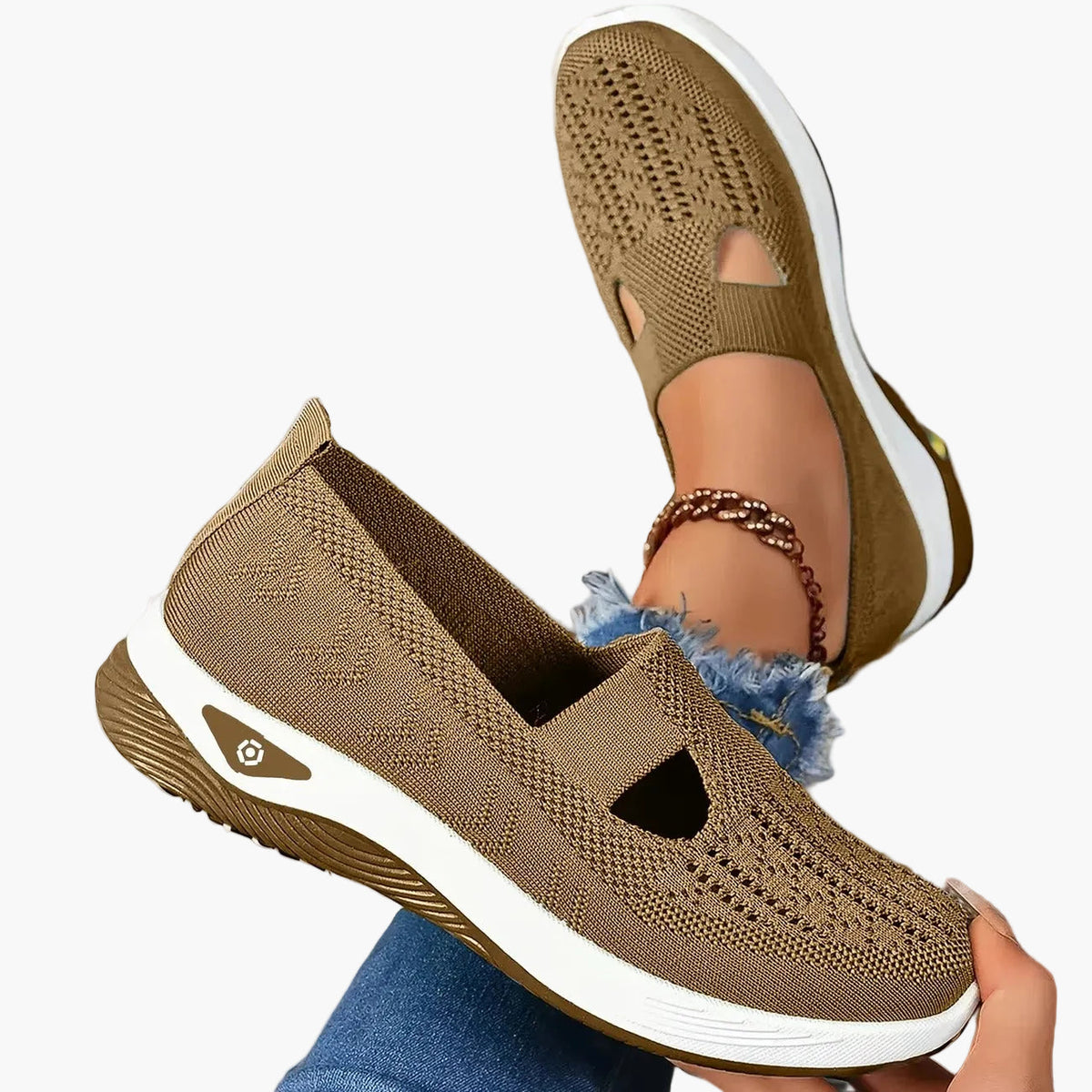 Orthopedic Shoes Women Breathable Knit Sneakers Arch Support Anti Slip