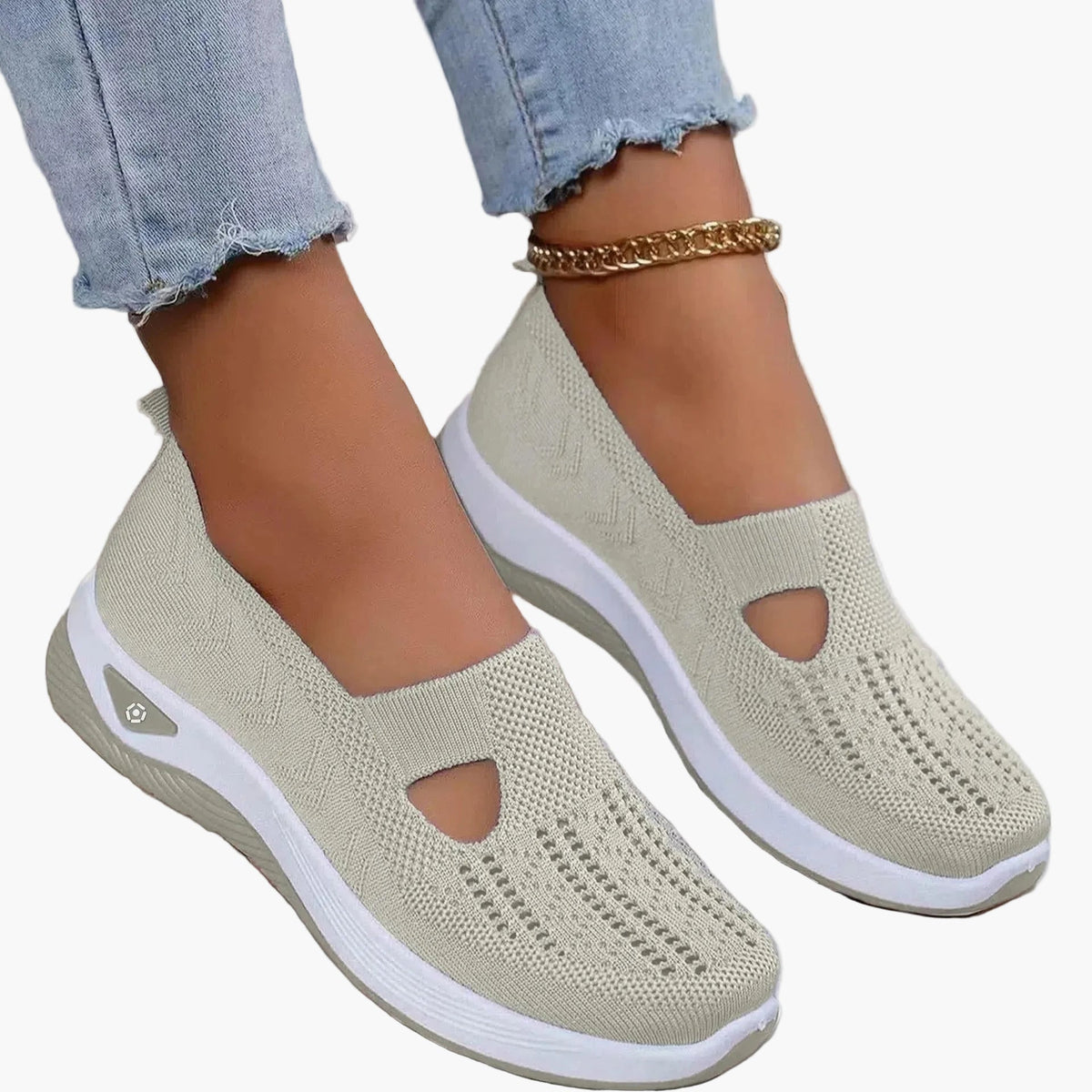 Orthopedic Shoes Women Breathable Knit Sneakers Arch Support Anti Slip