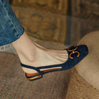 Iris | Slingback Shoes | Women's Low Heel, Contoured Footbed | 5 Colors