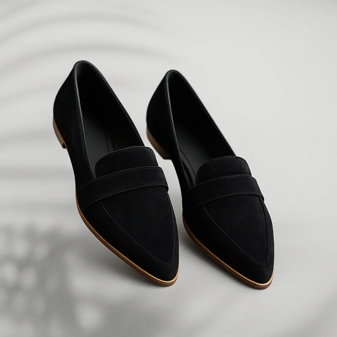 Orthopedic Loafers Women Leather Slip On Flat Arch Support Shoes
