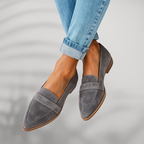 Orthopedic Loafers Women Leather Slip On Flat Arch Support Shoes