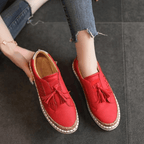 Women Slip-On Casual Sneakers Perforated Cork Trim