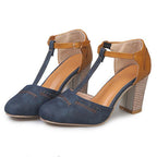 Women Leather Heel Shoes Orthopedic Support
