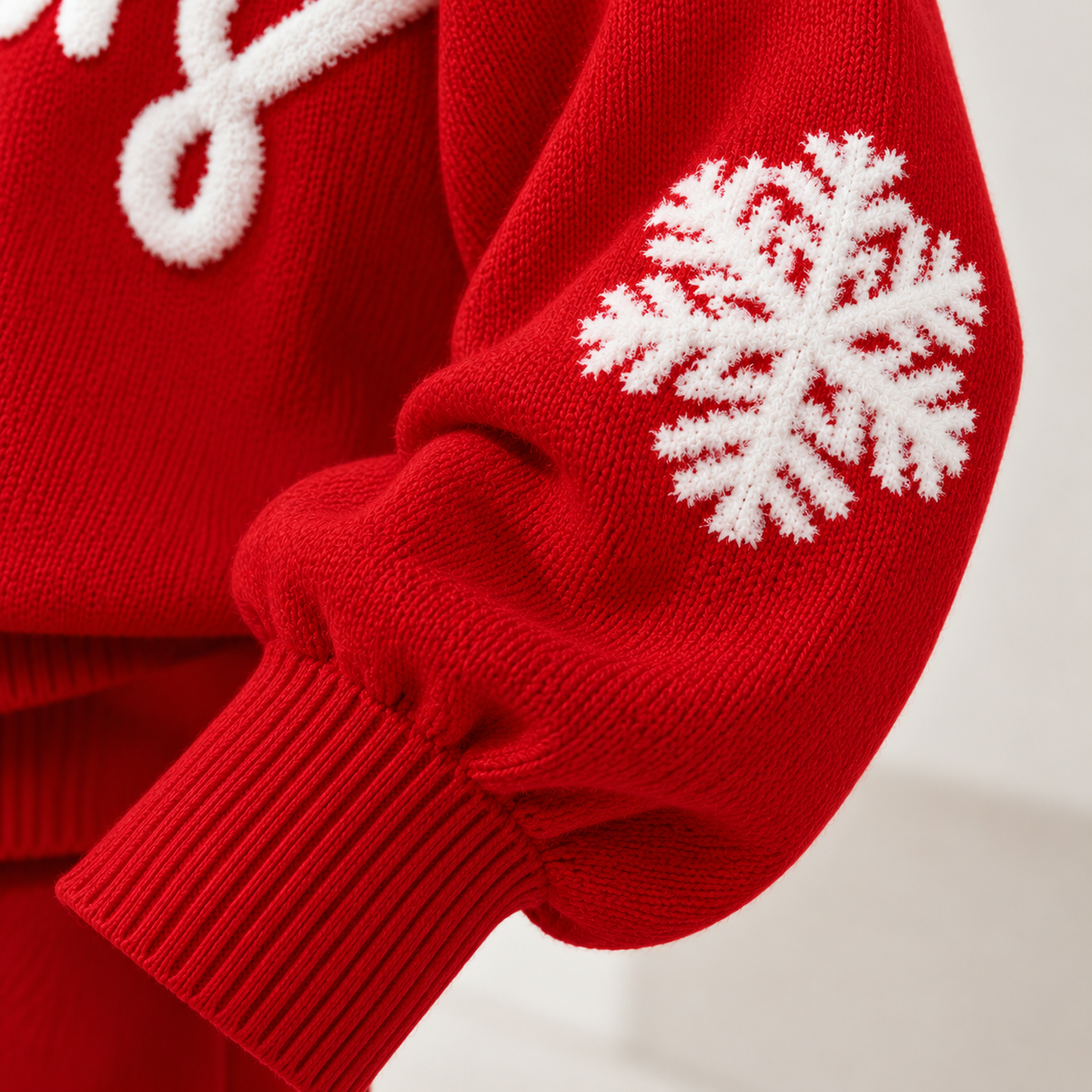 Christmas Sweater Women Red Turtleneck Long Sleeve Knit Loose Fit
