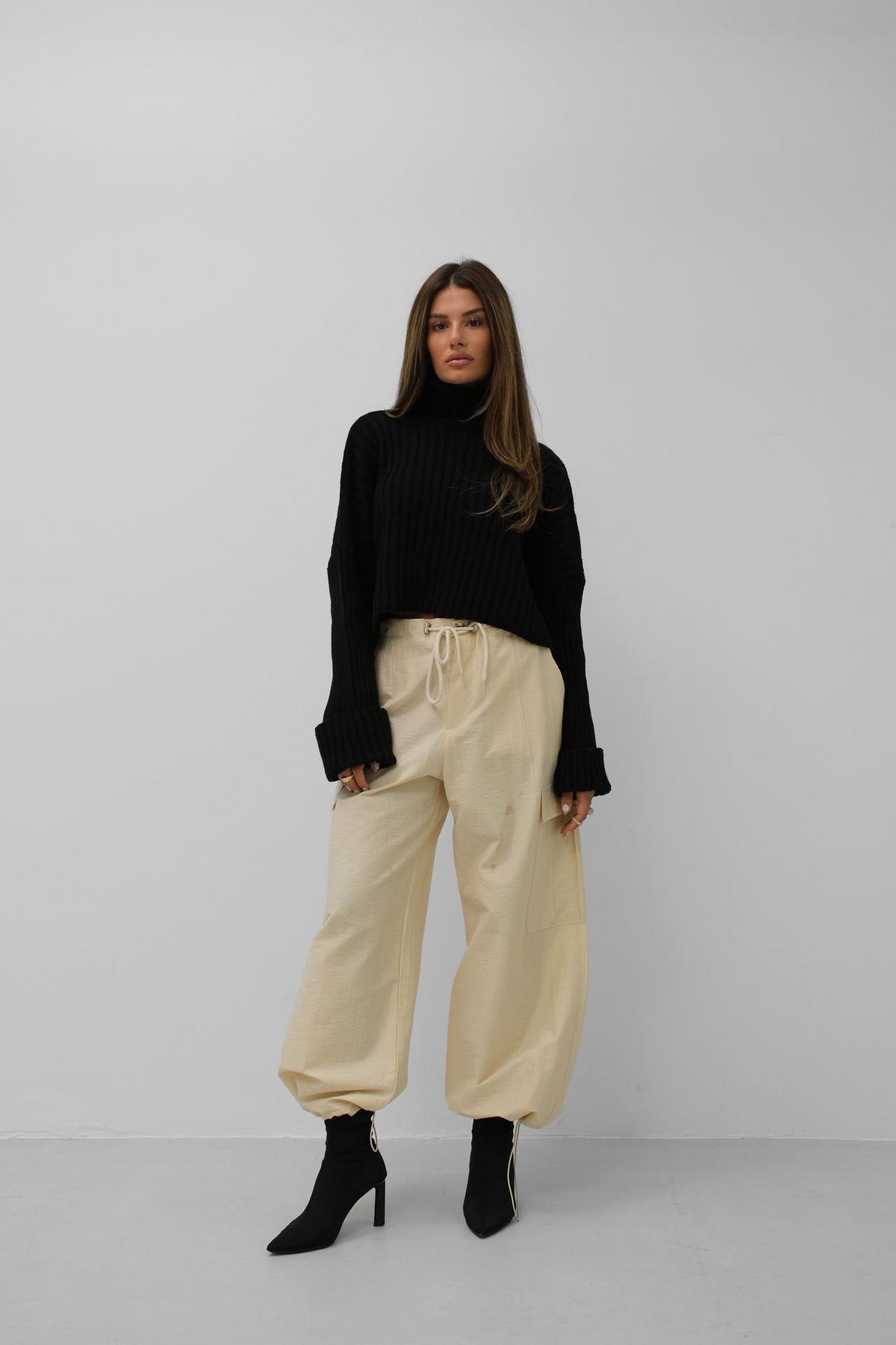 Tamsin | Women's Cargo Joggers | Yellow, Relaxed Fit | Cargo Pockets