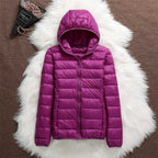 Women Waterproof Lightweight Jacket Removable Hood