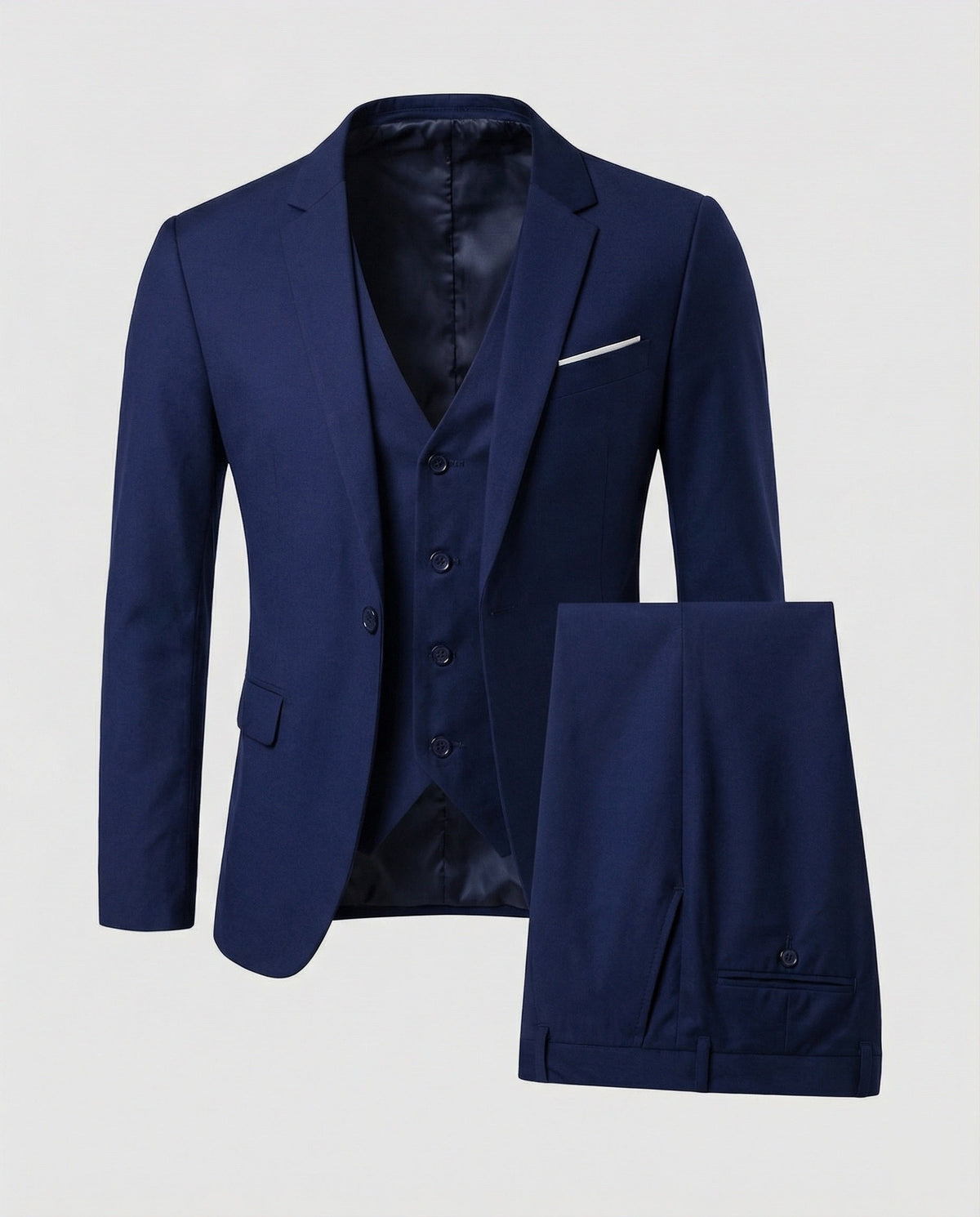 Men's Three Piece Suit | Classic Fit Jacket Vest Trousers | Formal
