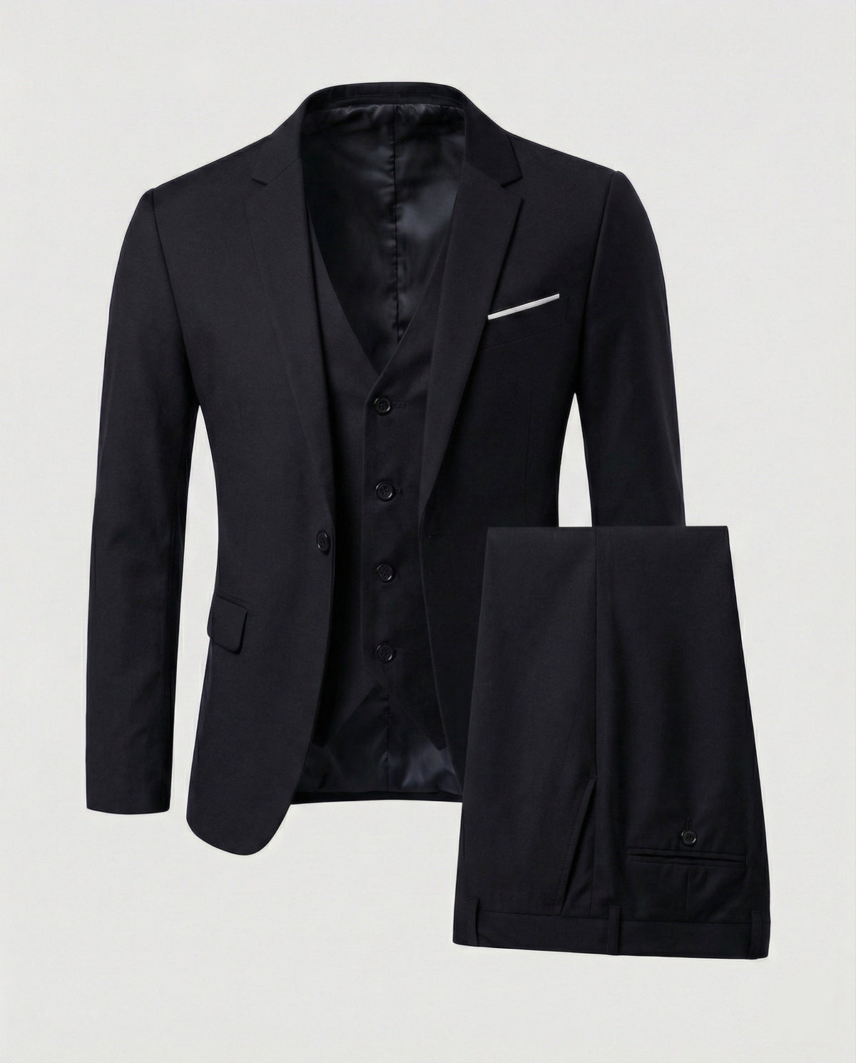 Men's Three Piece Suit | Classic Fit Jacket Vest Trousers | Formal