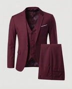 Men's Three Piece Suit | Classic Fit Jacket Vest Trousers | Formal