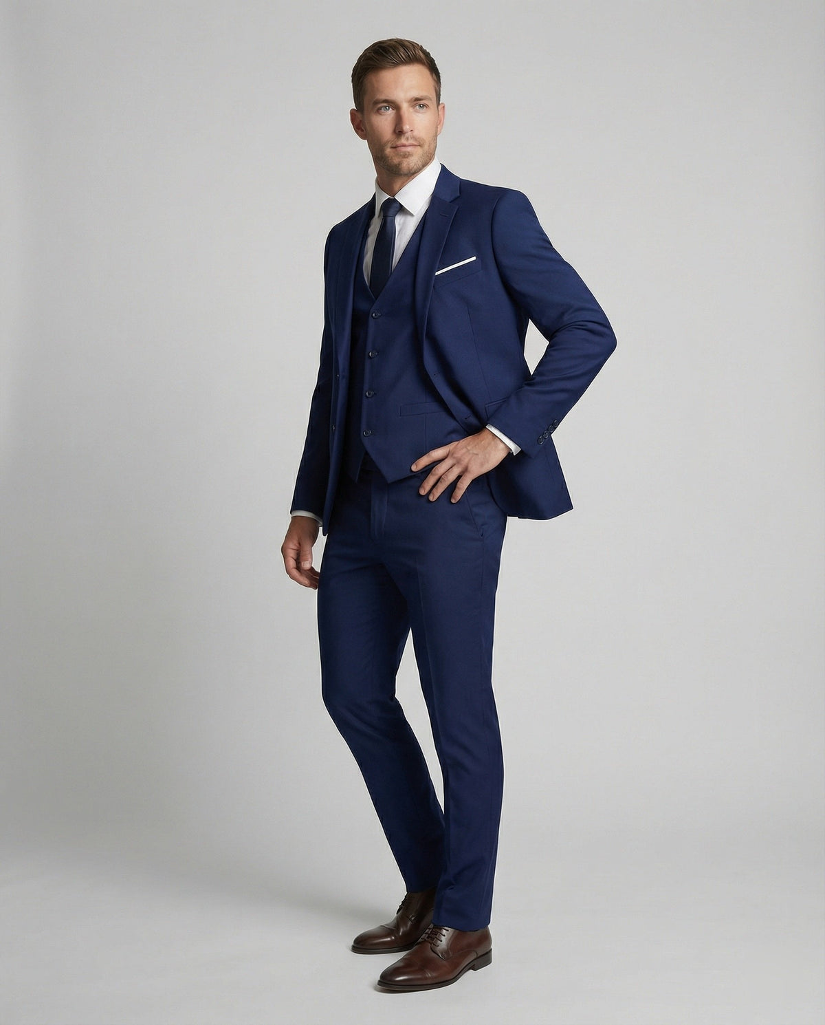 Men's Three Piece Suit | Classic Fit Jacket Vest Trousers | Formal