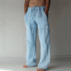 Cassia | Men's Linen Trousers | Straight Fit, Breathable | Summer Casual