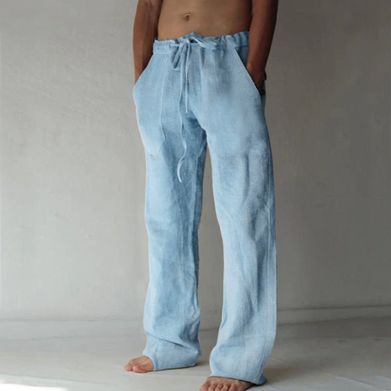 Cassia | Men's Linen Trousers | Straight Fit, Breathable | Summer Casual