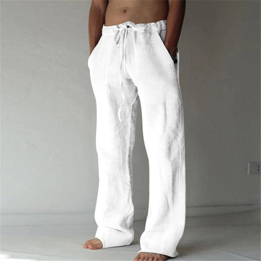 Cassia | Men's Linen Trousers | Straight Fit, Breathable | Summer Casual