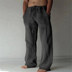 Cassia | Men's Linen Trousers | Straight Fit, Breathable | Summer Casual
