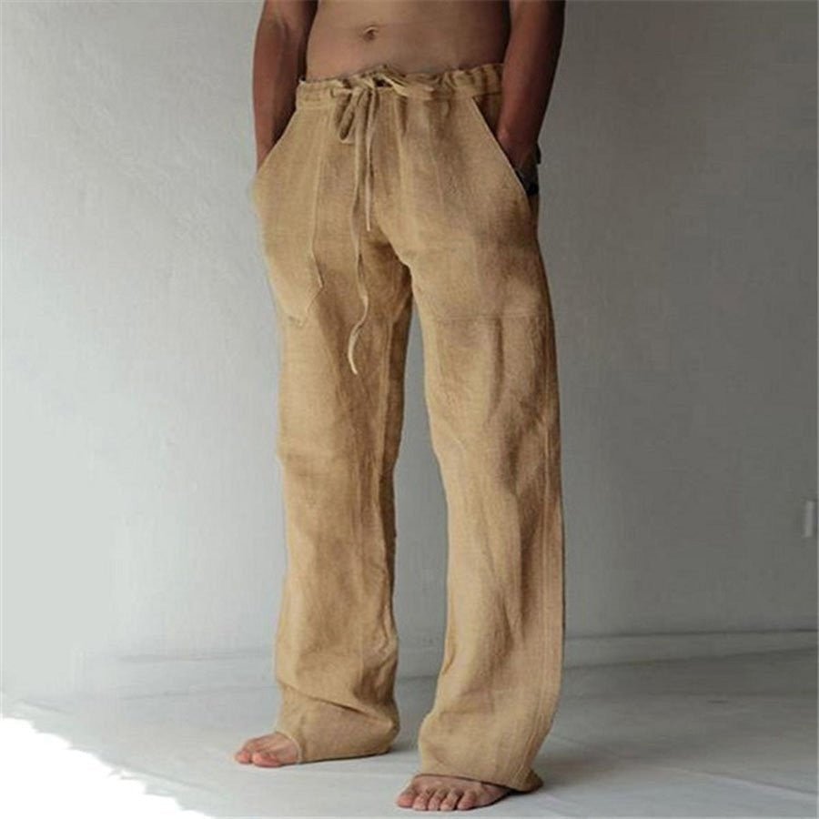 Cassia | Men's Linen Trousers | Straight Fit, Breathable | Summer Casual