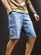 Honor | Men's Cargo Shorts | Denim, Adjustable Waistband | Casual
