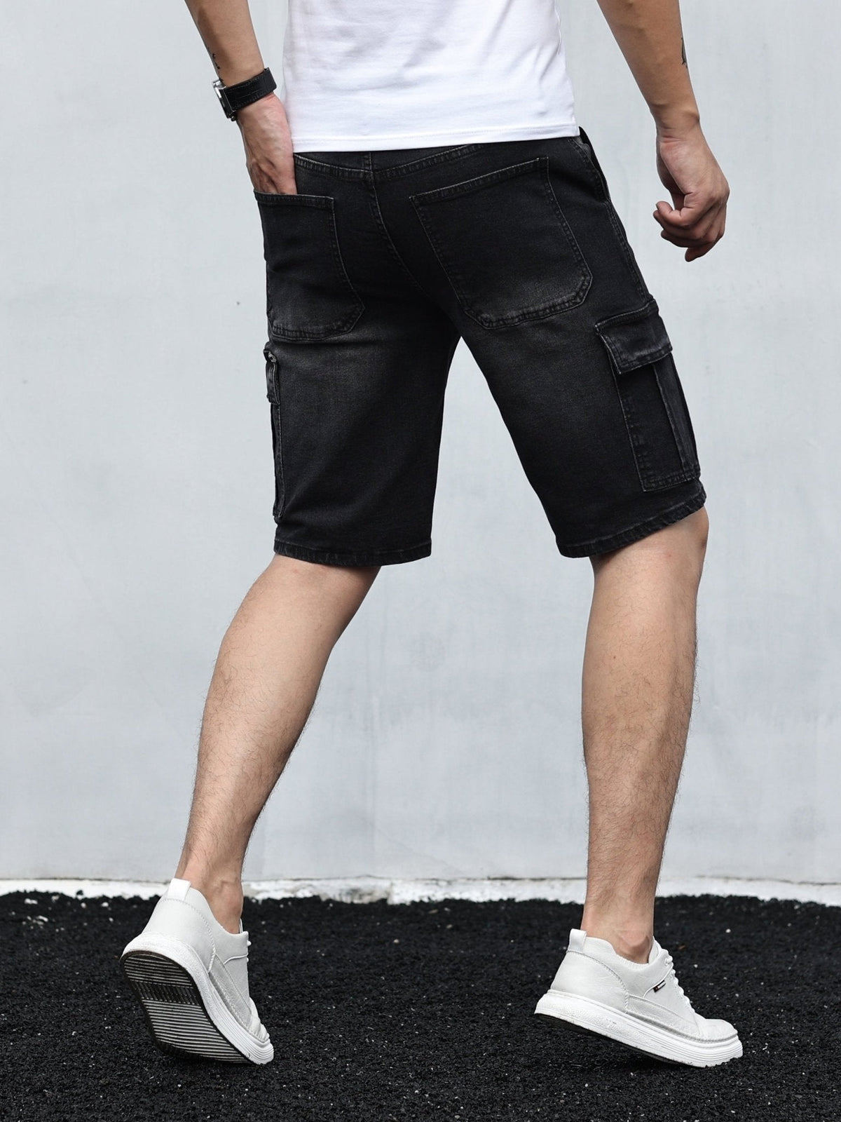 Honor | Men's Cargo Shorts | Denim, Adjustable Waistband | Casual