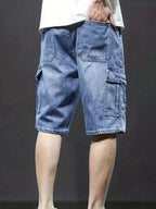 Honor | Men's Cargo Shorts | Denim, Adjustable Waistband | Casual