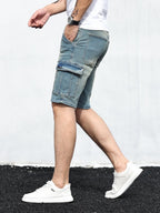 Honor | Men's Cargo Shorts | Denim, Adjustable Waistband | Casual
