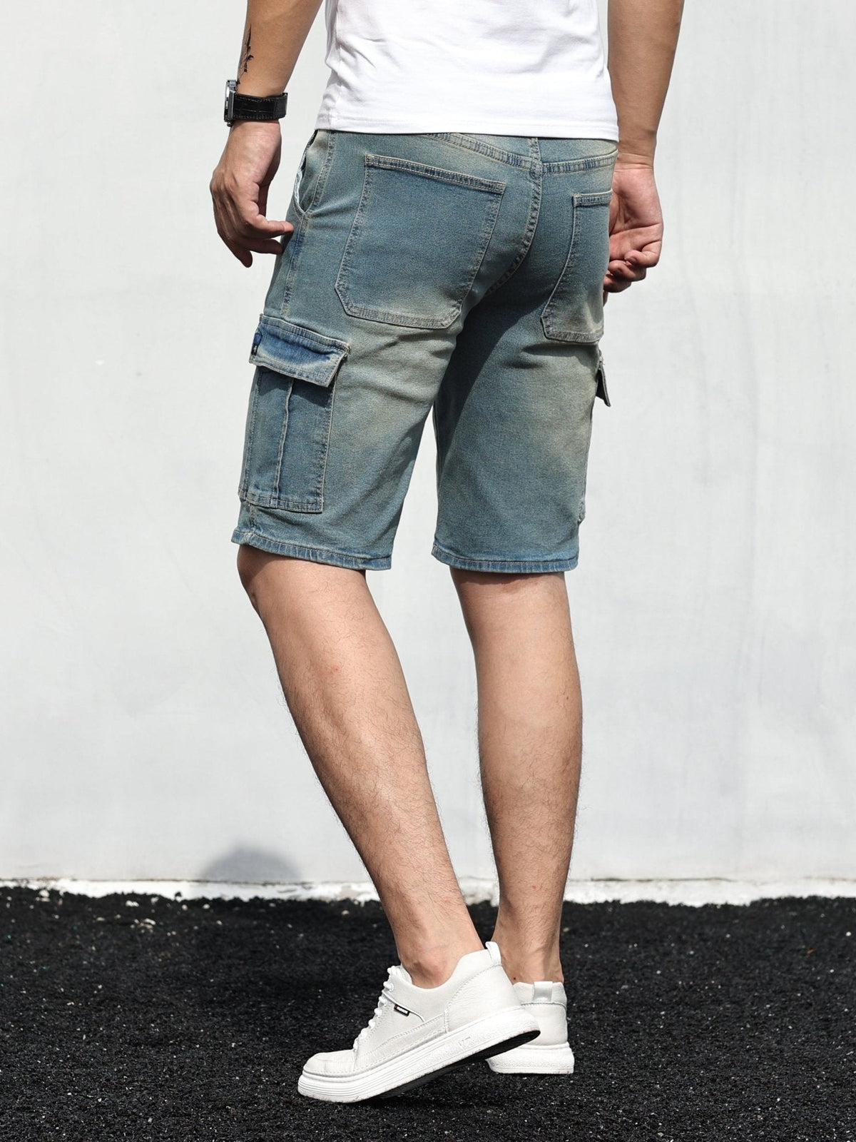 Honor | Men's Cargo Shorts | Denim, Adjustable Waistband | Casual