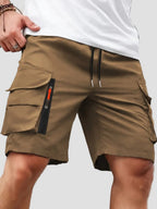 Men Cargo Shorts Relaxed Fit Zip Pockets