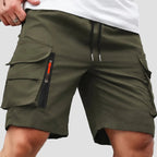 Men Cargo Shorts Relaxed Fit Zip Pockets