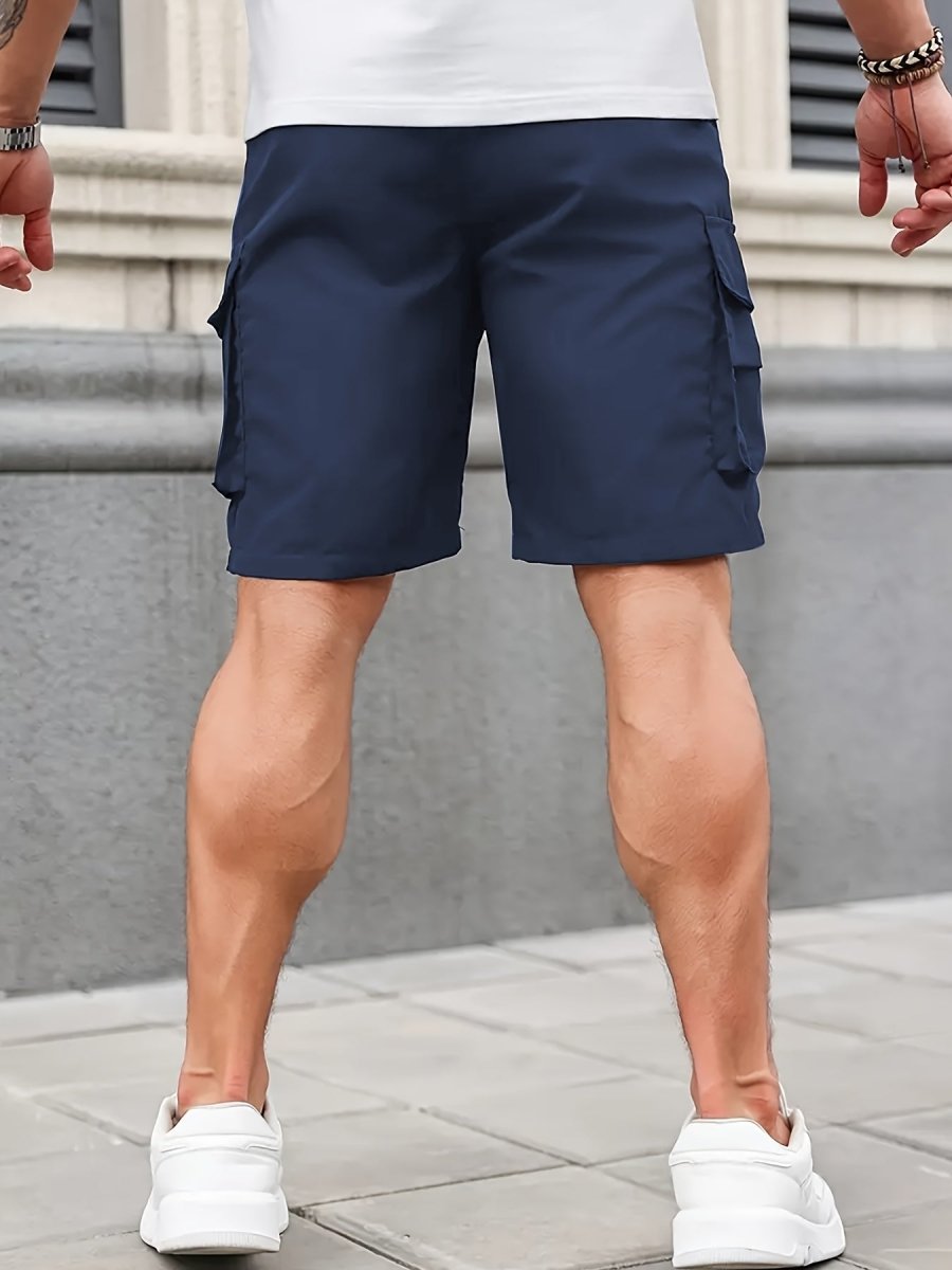 Men Cargo Shorts Relaxed Fit Zip Pockets