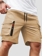 Men Cargo Shorts Relaxed Fit Zip Pockets