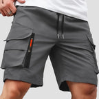Men Cargo Shorts Relaxed Fit Zip Pockets