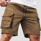 Men Cargo Shorts Relaxed Fit Zip Pockets