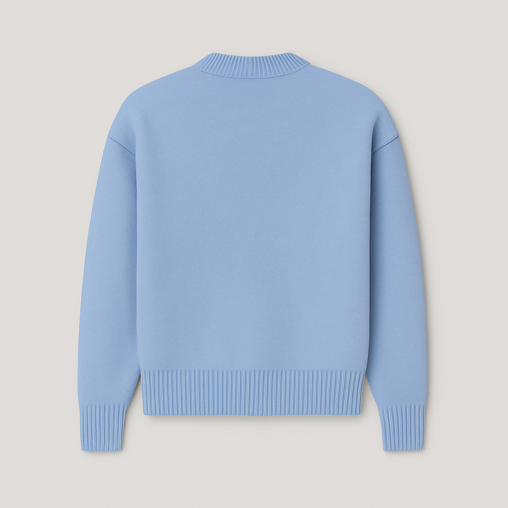 Romy | Women's Oversized Sweater | Heart Ace Print, Round Neck | All-Season