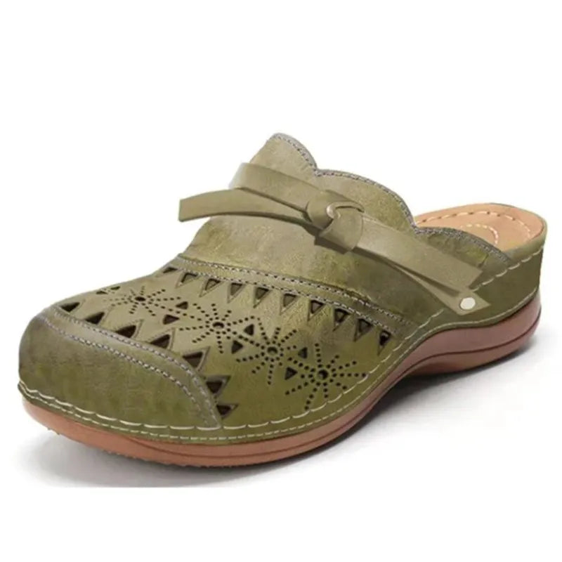 Womens Clogs | Bow Accent Cutout Slip-On