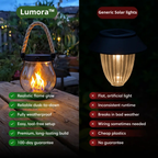 Solar Garden Light Lantern Realistic LED Flame Effect Waterproof