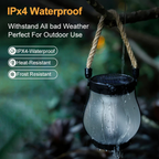 Solar Garden Light Lantern Realistic LED Flame Effect Waterproof