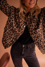 Women Animal Print Jacket Lined
