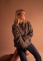 Women Animal Print Jacket Lined