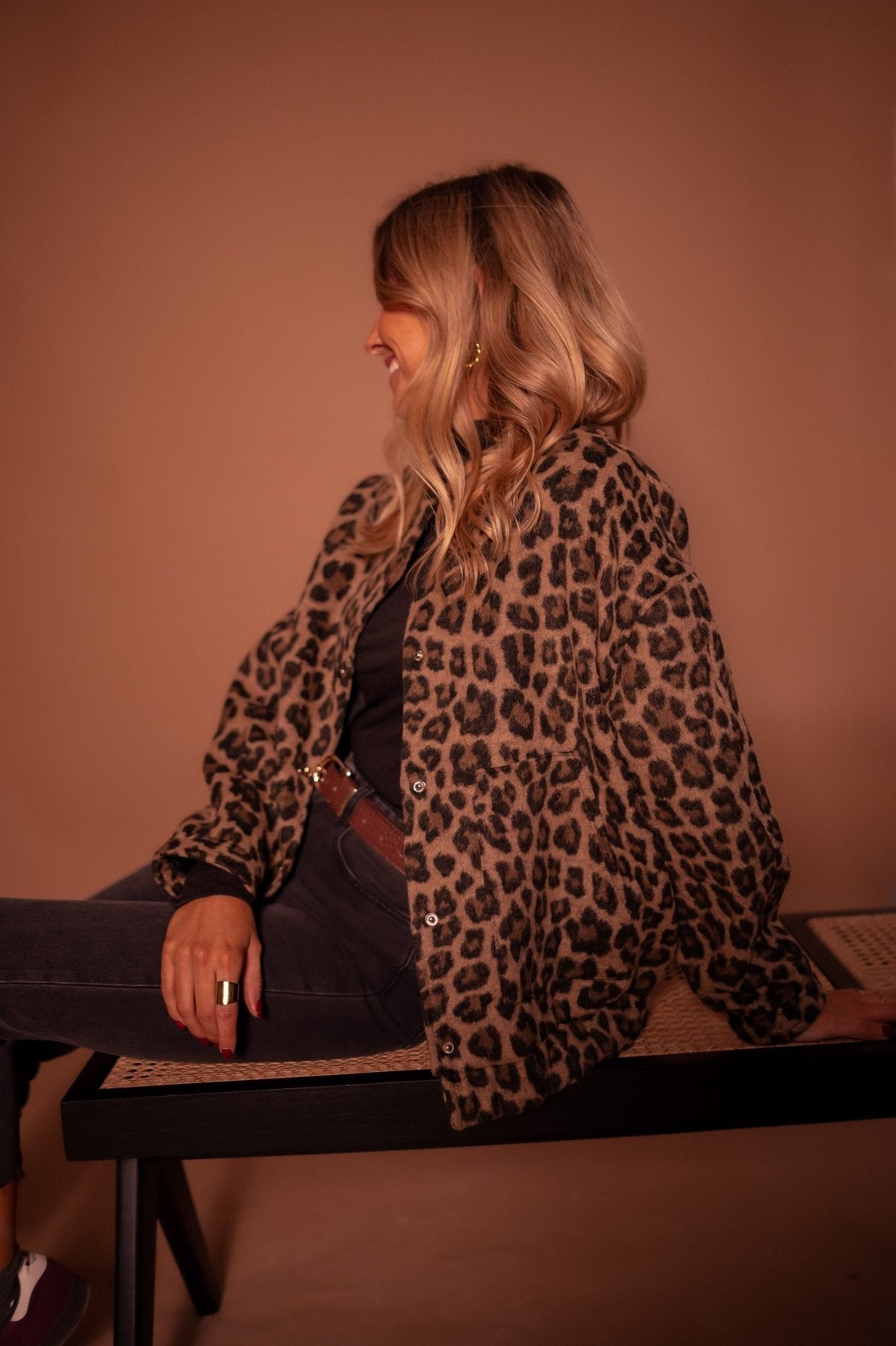 Women Animal Print Jacket Lined