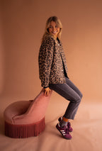 Women Animal Print Jacket Lined