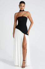 Linnea | Women's Maxi Dress | Strapless, Thigh Slit | Flowy, Formal