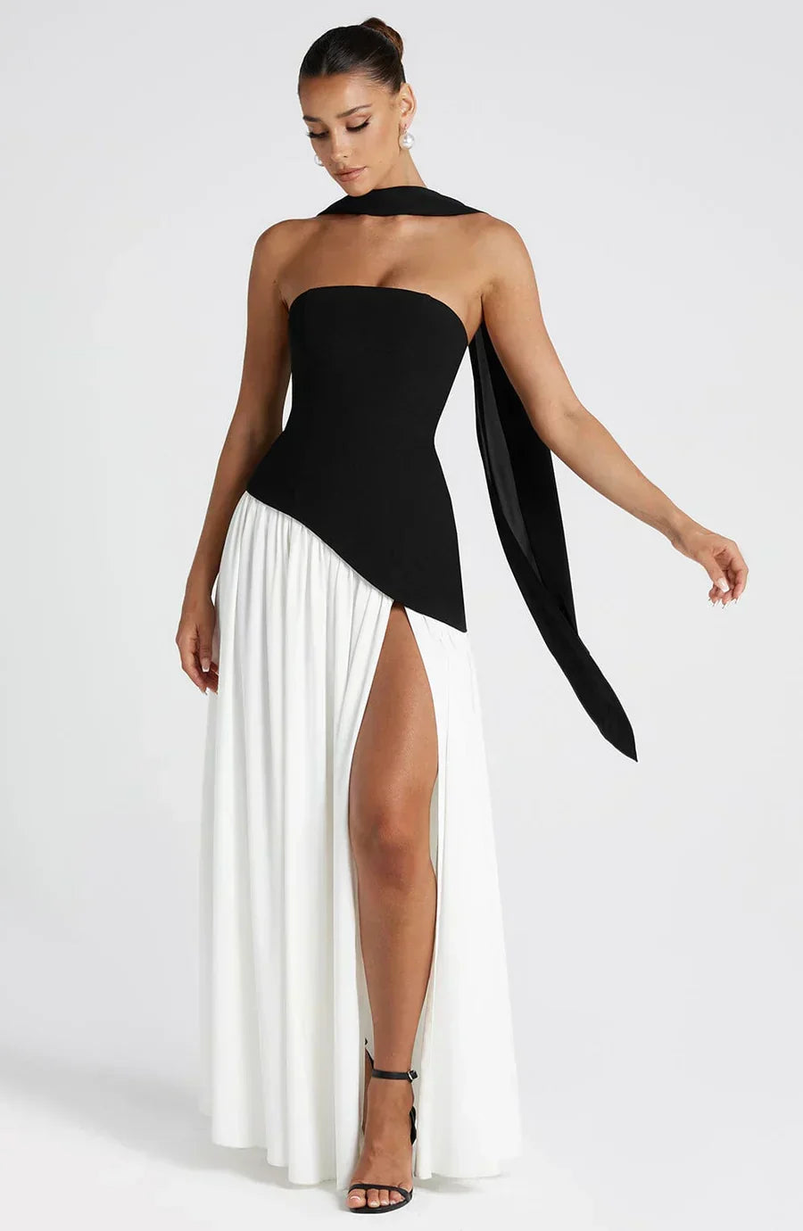 Linnea | Women's Maxi Dress | Strapless, Thigh Slit | Flowy, Formal