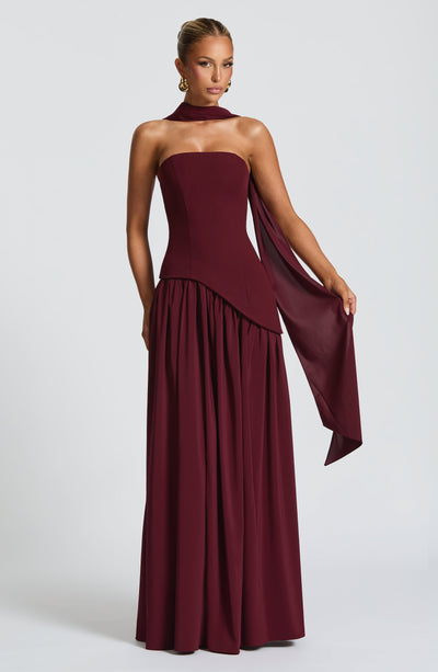 Linnea | Women's Maxi Dress | Strapless, Thigh Slit | Flowy, Formal