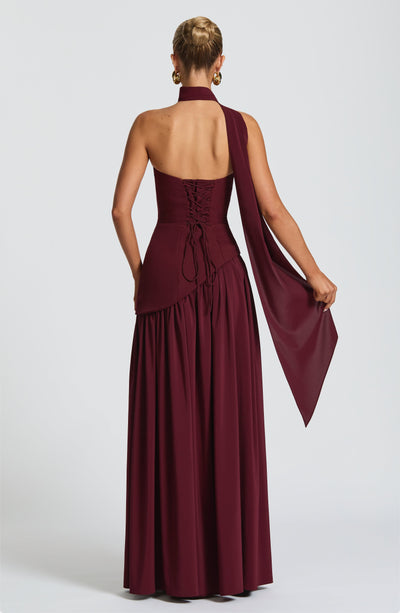 Linnea | Women's Maxi Dress | Strapless, Thigh Slit | Flowy, Formal