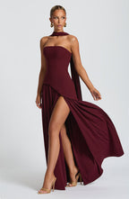 Linnea | Women's Maxi Dress | Strapless, Thigh Slit | Flowy, Formal