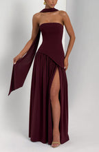 Linnea | Women's Maxi Dress | Strapless, Thigh Slit | Flowy, Formal